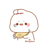 😭 lindo, llorando, triste, dibujos animados, pegatina, conejo, personaje whatsapp sticker