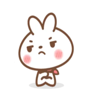 😠 Coelho desenho, Bravo, Fofo, Adesivo, Coelho telegram sticker