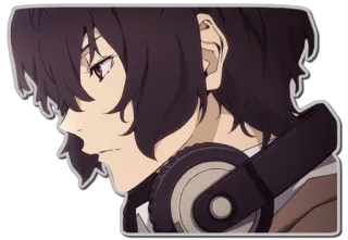 😐 Anime, Słuchawki, Portret, Mężczyzna telegram sticker