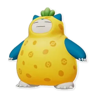 🍐 Snorlax pokemon, ronflex, unite, jeu, personnage, jaune, bleu telegram sticker