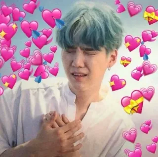💚 love, heart, kpop, min yoongi, cute, appreciation, fan telegram sticker