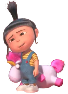 😯 Agnes Despicable Me Agnès, Moi, moche et méchant, dessin animé, mignon, licorne, animé telegram sticker