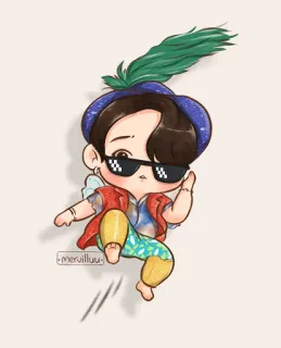 🕶 Kreskówka, Osoba, Okulary przeciwsłoneczne, Grafika cyfrowa, Rysunek, Postać, Fanart telegram sticker