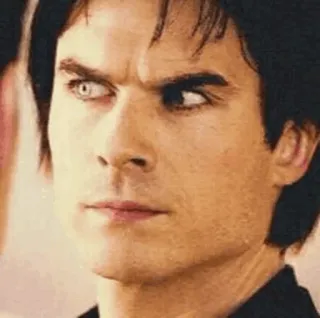 😐 Damon Salvatore The Vampire Diaries vampiro, serie de TV, drama, fantasía, sobrenatural whatsapp sticker