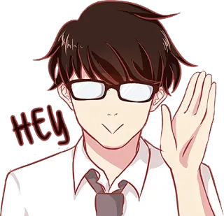 That One Guy With Glasses. :: @line_stickers whatsapp stickers