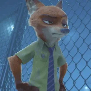 🦊 Nick Wilde Zootopia Zootopia, Nick Wilde, Disney, fox, cartoon, animation telegram sticker