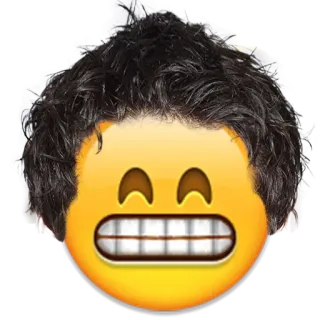 😬 Emoji, Wajah, Rambut, Gigi, Ekspresi, Lucu whatsapp sticker