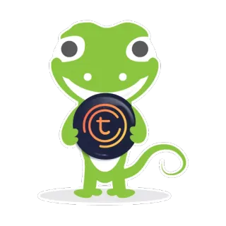 🌍 Desenho animado, Lagarto, Gecko, Animal, Réptil, Adesivo whatsapp sticker