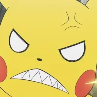 ⚡️ Pikachu Pokemon Anime, Cartone animato, Pokémon, Pikachu, Arrabbiato telegram sticker