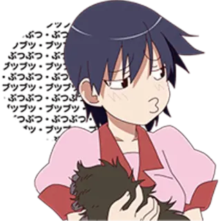 😗 Anime, Cartone animato, Ritratto, Donna, Femmina, Personaggio, Carino telegram sticker