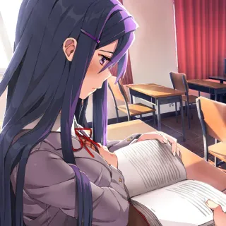 😇 Anime, Meisje, Lezen, School, Uniform, Schattig telegram sticker