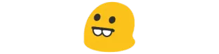 🤓 Blob, Geel, Cartoon, Schattig telegram sticker
