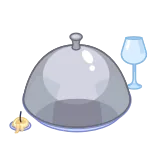 ❤️ 食べ物, 皿, グラス, カバー, 食器 telegram sticker