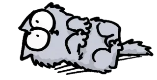 😃 cat, cartoon, animal, pet, cute, gray whatsapp sticker