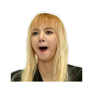 😜 Lisa kpop, idol, lisa, blackpink, reaction, shocked, surprised telegram sticker