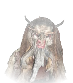 😣 Krampus monstre, démon, noël, krampus, diable, cornes, effrayant telegram sticker