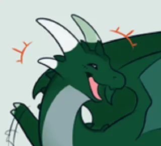 😆 Drache, Fantasy, Kreatur, Cartoon, Mythisch, Kunst whatsapp sticker