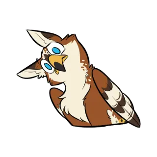 🧐 owl, bird, cartoon, animal, sticker telegram sticker