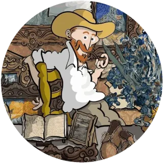 🌾 Vincent van Gogh art, painting, artist, van Gogh, cartoon whatsapp sticker