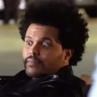 😐 The Weeknd singer, musician, celebrity, artist, portrait telegram sticker