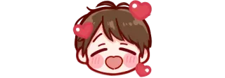 🥰 miłość, serce, słodkie, anime, kreskówka telegram sticker