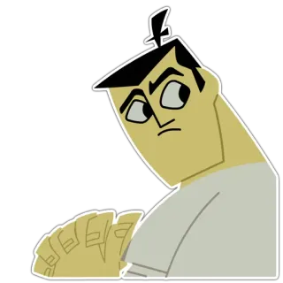 😒 Samurai Jack Cartoon, Samurai, Schwert, animiert, Kämpfer, Krieger, Figur whatsapp sticker