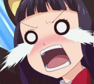 🃏 anime, manga, girl, angry, shouting, frustrated, cartoon telegram sticker