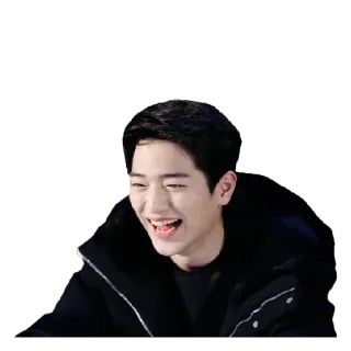 😂 uomo, ridendo, sorridente, felice, ritratto, attore, coreano whatsapp sticker