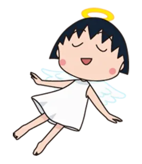 😇 ange, dessin animé, mignon, personnage, auréole, ailes telegram sticker
