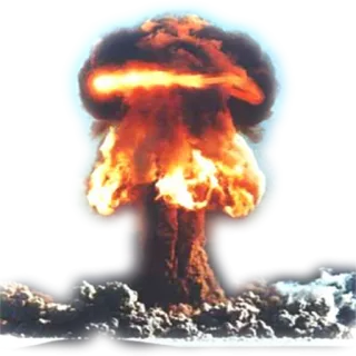 💥 ядерный, взрыв, бомба, война, оружие, разрушение whatsapp sticker