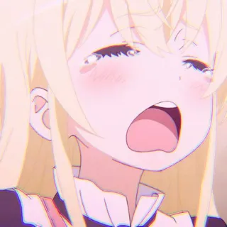 🍰 anime, girl, crying, kawaii, emotional, cartoon telegram sticker