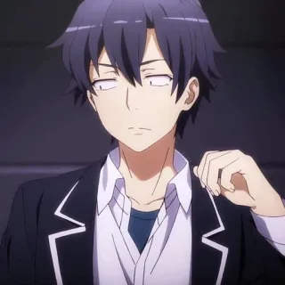 🫓 Hachiman Hikigaya My Teen Romantic Comedy SNAFU อนิเมะ, ตัวละคร, ฮาจิมัง ฮิคิกายะ, Oregairu, ชมรมรักลูกผู้ชายของผมมันผิดตรงไหน whatsapp sticker