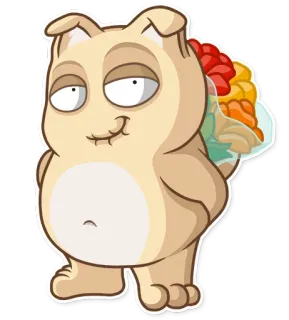 😏 cartoon, animal, dessert, food, cute, sticker telegram sticker