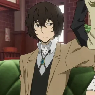 📺 Dazai Osamu Bungou Stray Dogs Anime, Dazai Osamu, Bungo Stray Dogs, Personnage, Portrait telegram sticker