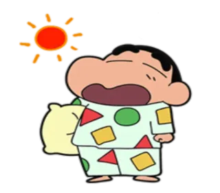 😴 Shin-chan Anime, Dessin animé, Endormi, Enfant, Pyjama telegram sticker