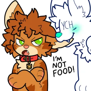 😬 YCH I'M NOT FOOD! telegram sticker