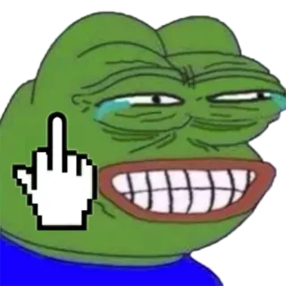 🐸 Pepe the Frog pepe, pepe o sapo, ofensivo, dedo do meio, meme da internet, meme whatsapp sticker