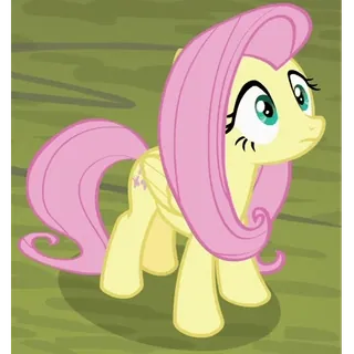 😐 Fluttershy My Little Pony Poni, Kartun, Lucu, Kuning, Fluttershy telegram sticker