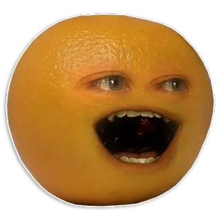 😃 Annoying Orange arancione, frutta, cartone animato, divertente, fastidioso telegram sticker