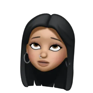 🙄 미모지, 아바타, 스티커, 표정, 얼굴, 여자 telegram sticker