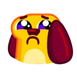 😭 triste, chorar, animal, desenho animado whatsapp sticker