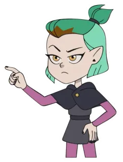 🤨 Amity Blight The Owl House การ์ตูน, ชี้, อมิตี้ ไบลท์, บ้านนกฮูก, อนิเมะ telegram sticker