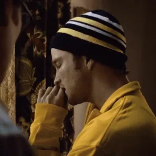 🚬 Jesse Pinkman Breaking Bad jesse pinkman, breaking bad, thinking, pondering, aaron paul, tv show, reaction, contemplating telegram sticker