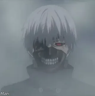 😡 Ken Kaneki Tokyo Ghoul Anime, Tokyo Ghoul, Ken Kaneki, Ghoul, Maske, Horror, Dunkel, Manga whatsapp sticker