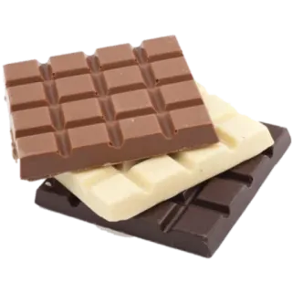 🍫 chocolate, comida, dulces, postre, chocolate blanco, chocolate negro, chocolate con leche telegram sticker