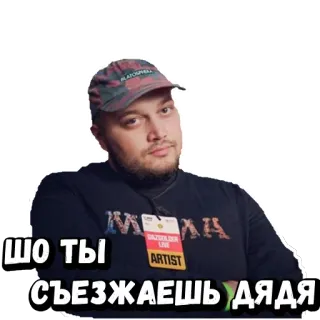 😼 ШО ТЫ СЪЕЗЖАЕШЬ ДЯДЯ telegram sticker