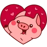 Эмодзи в @Pig_and_friends "Pig Valera stat" (@Mari_Deinos) telegram emojis ❤️