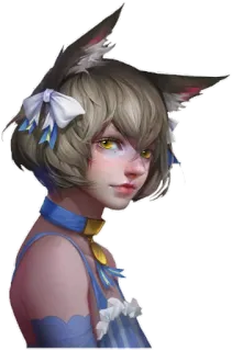 🙂 Anime, Nekomimi, Carina, Neko, Ragazza telegram sticker