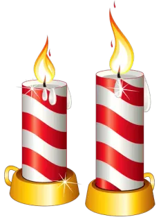 🎂 เทียน, คริสต์มาส, ตกแต่ง, วันหยุด, การเฉลิมฉลอง, แสงสว่าง whatsapp sticker