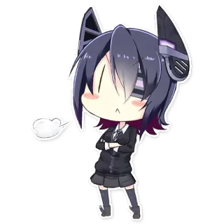 😤 anime girl, chibi, cute, cartoon, sticker, girl telegram sticker